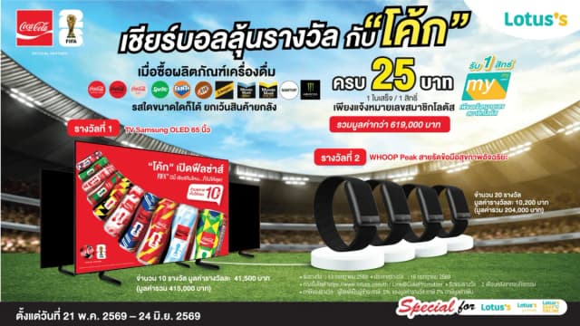 เชียร์บอลลุ้นรางวัลกับ "โค้ก"