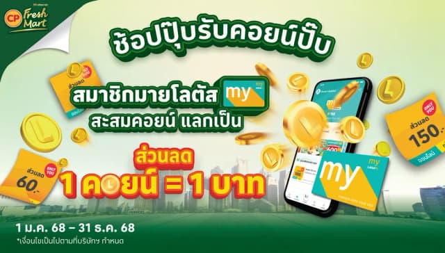 ช้อปปุ๊บรับคอยน์ปั๊ป ที่ CP Fresh Mart